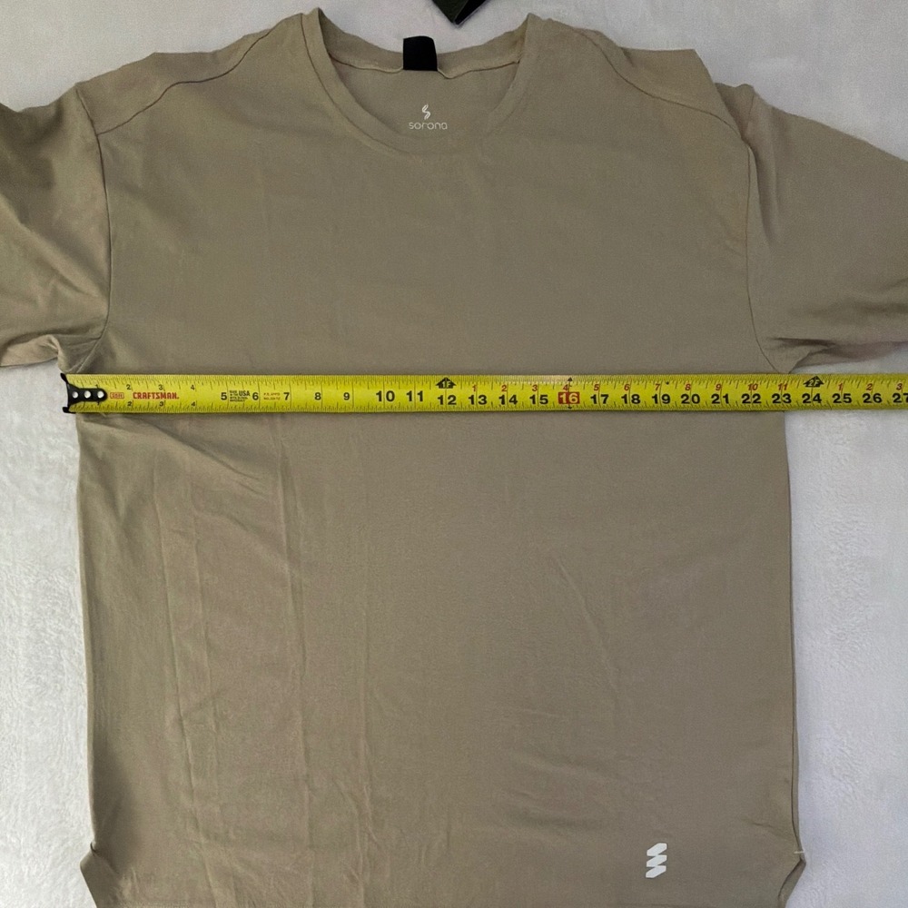 Jinga Sorona Agile Mens Tan Khaki Activewear‎ T-Shirt Short Sleeve Large NWT - Picture 9 of 10